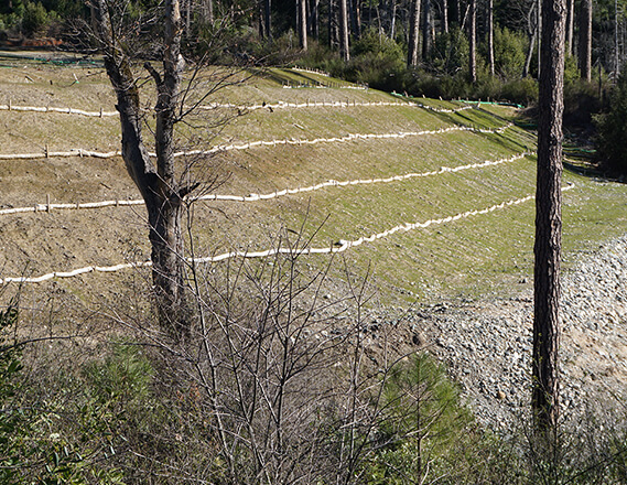 stormwater management on hill side